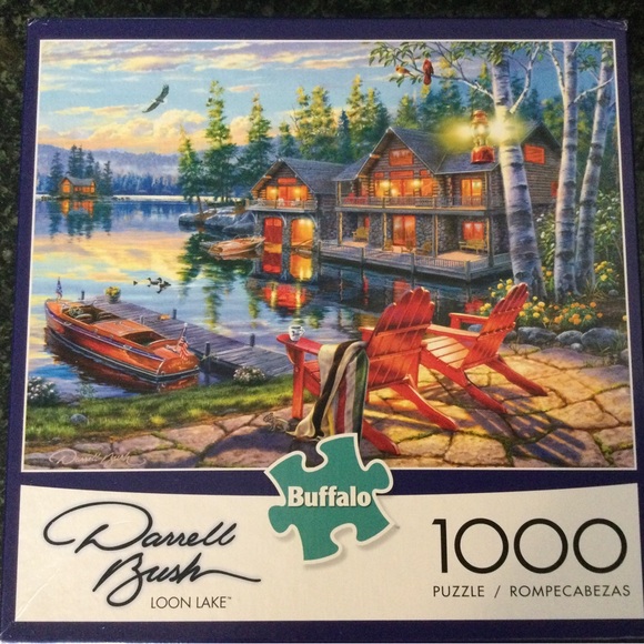 Darrell Bush Loon Lake Jigsaw Puzzel 1000 Piece - Picture 1 of 11